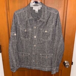 Gray Denim Jacket/ Jones Wear Studio